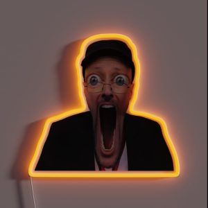 NOSTALGIA CRITIC WOJAK FUNNY MEME SOYLENT SOY REDDIT 4CHAN RGB Neon Sign