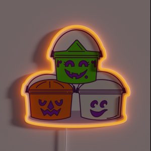 Nostalgic Halloween Buckets RGB Neon Sign Nostalgic Halloween Buckets RGB Neon Sign