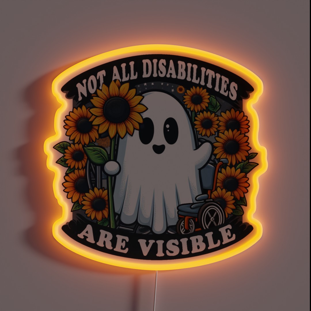Not All Disabilities Are Visible RGB Neon Sign Not All Disabilities Are Visible RGB Neon Sign