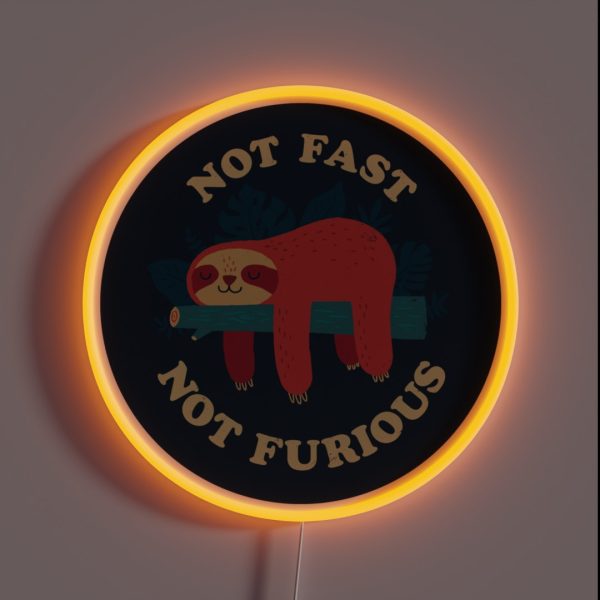 Not Fast Not Furious RGB Neon Sign
