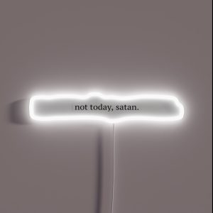 Not Today Satan Graphic RGB Neon Sign Not Today Satan Graphic RGB Neon Sign