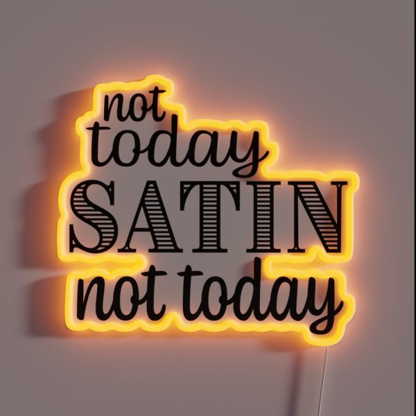 Not Today Satin RGB Neon Sign