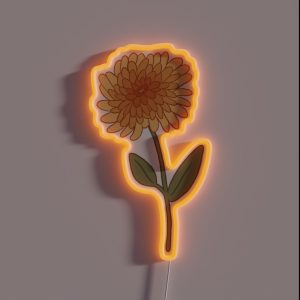 November Chrysanthemum RGB Neon Sign