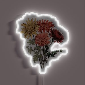 November S Radiant Chrysanthemum RGB Neon Sign