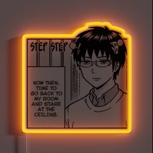 Now Then Time To Go Back To My Room And Stare At The Ceiling Saiki RGB Neon Sign