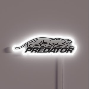NSM200 Predator Cues Original Logo Black White RGB Neon Sign