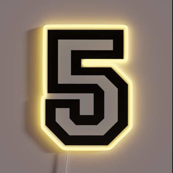 Number Five RGB Neon Sign