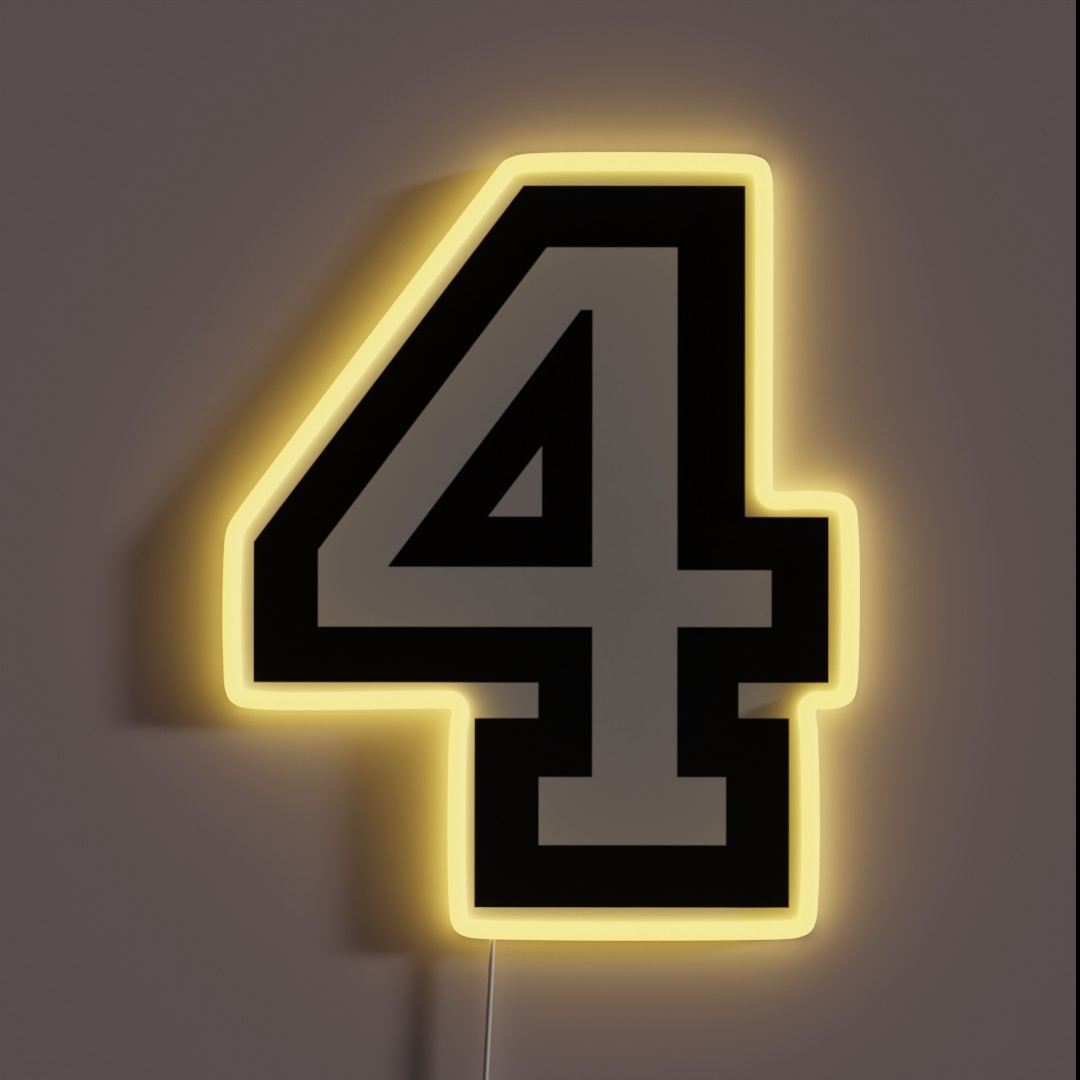 Number Four RGB Neon Sign Number Four RGB Neon Sign