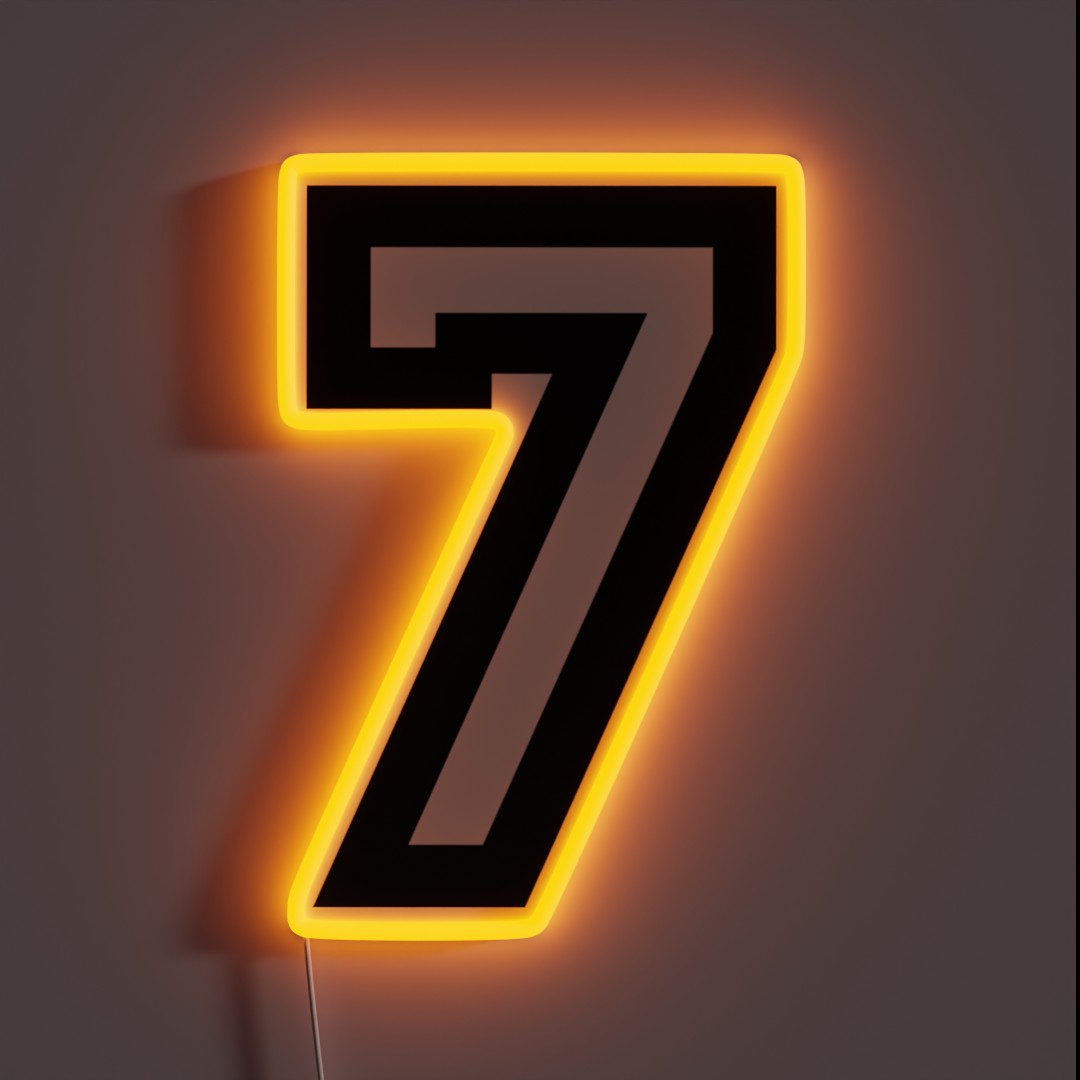 Number Seven RGB Neon Sign Number Seven RGB Neon Sign