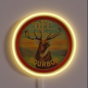 O F C Bourbon Frankfort Kentucky RGB Neon Sign O F C Bourbon Frankfort Kentucky RGB Neon Sign