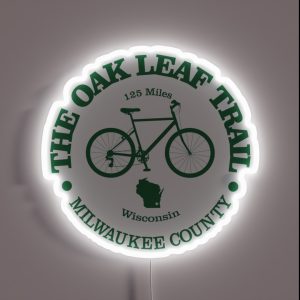 Oak Leaf Trail Cycling RGB Neon Sign Oak Leaf Trail Cycling RGB Neon Sign