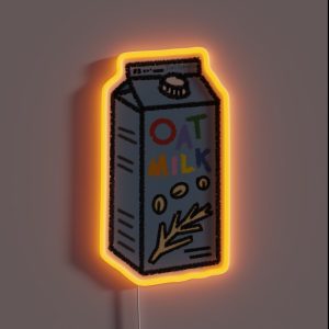Oat Milk Carton RGB Neon Sign