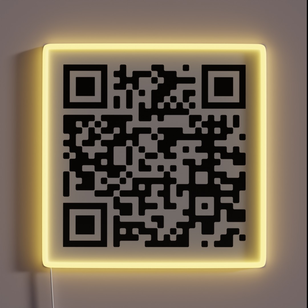 Obi Wan Hello There QR Code RGB Neon Sign Obi Wan Hello There QR Code RGB Neon Sign