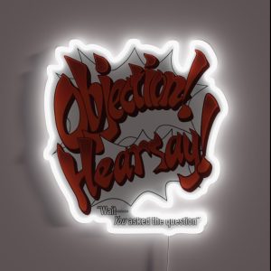 Objection Hearsay Johnny Depp Trial RGB Neon Sign