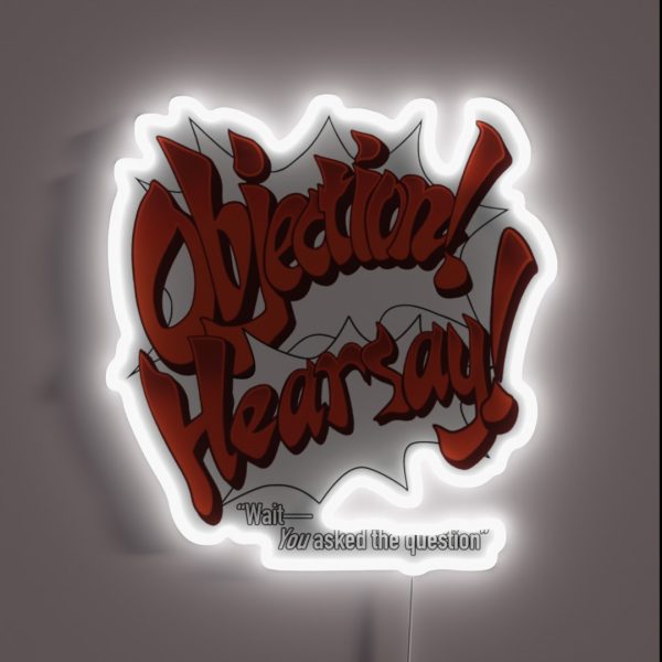 Objection Hearsay Johnny Depp Trial RGB Neon Sign
