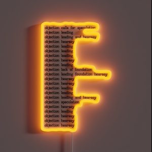 Objection Hearsay Leading RGB Neon Sign