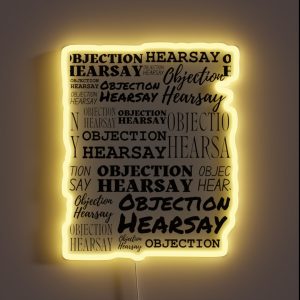 Objection Hearsay Pattern RGB Neon Sign