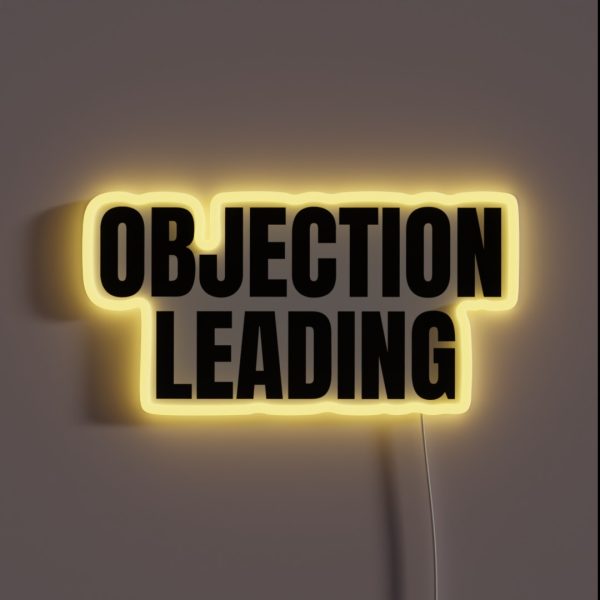 Objection Leading Courthouse Saying RGB Neon Sign