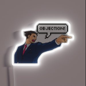 OBJECTION Phoenix Wright Ace Attorney RGB Neon Sign