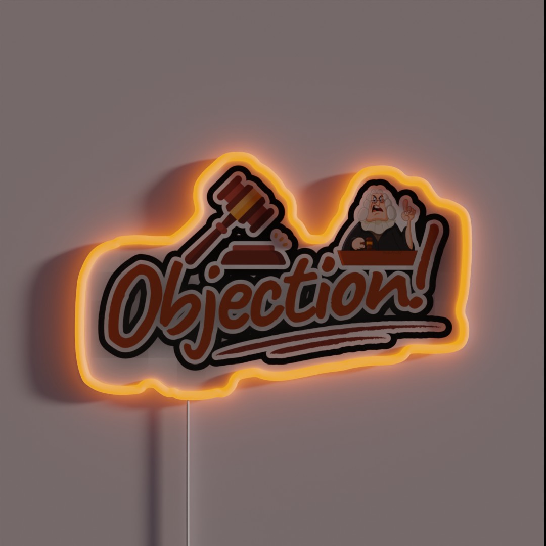 Objection RGB Neon Sign Objection RGB Neon Sign