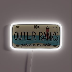OBX License Plate Muted RGB Neon Sign