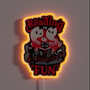 Occult Reading Evil Cats Book Ritual RGB Neon Sign