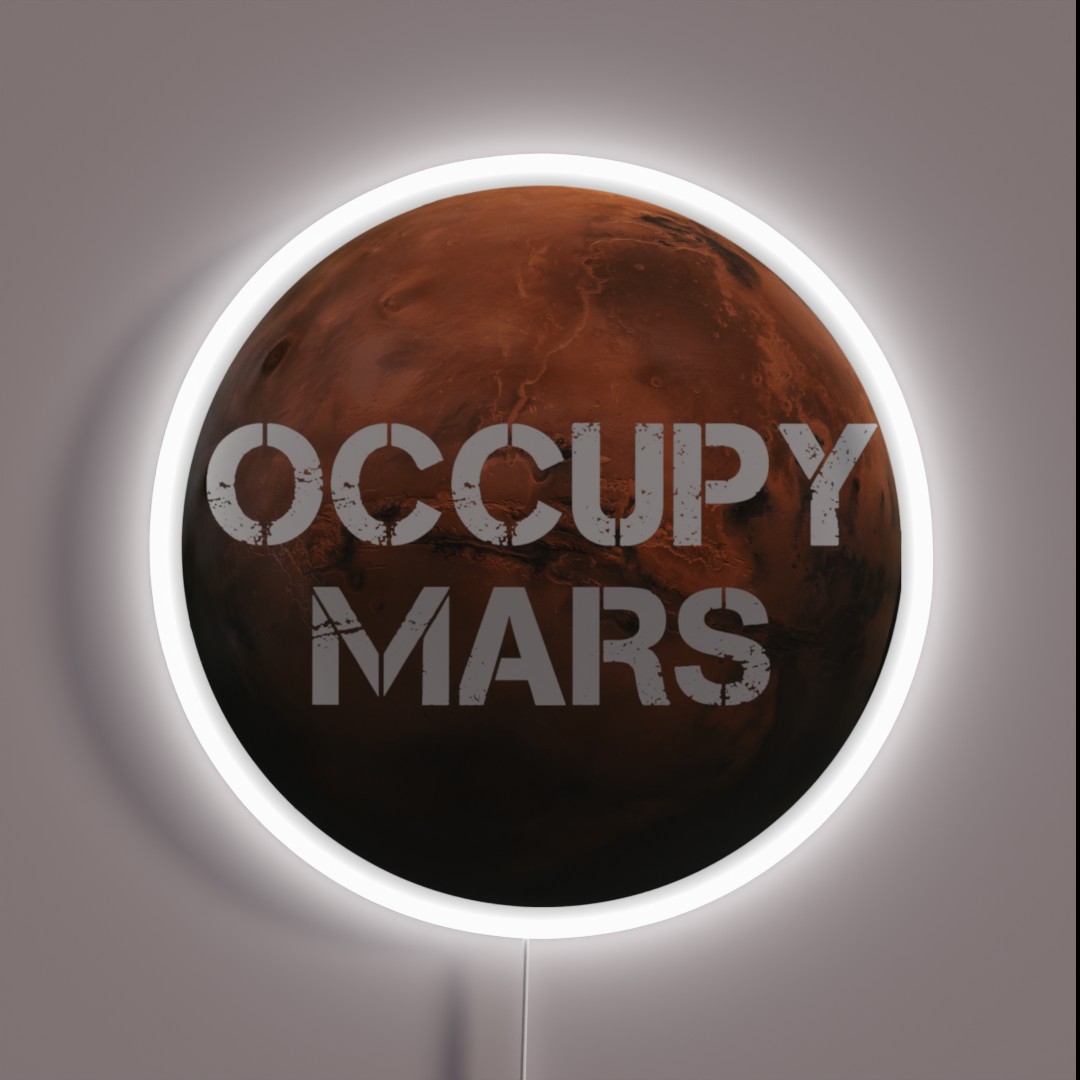Occupy Mars RGB Neon Sign Occupy Mars RGB Neon Sign