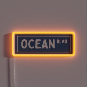 Ocean Blvd Blue RGB Neon Sign Ocean Blvd Blue RGB Neon Sign