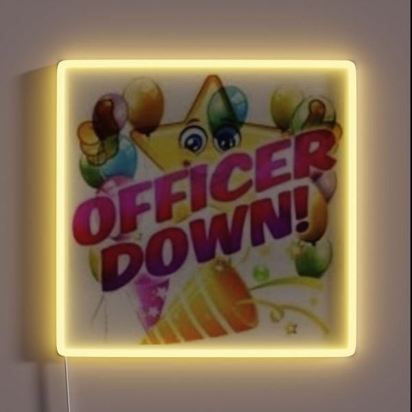Officer Down Acab RGB Neon Sign