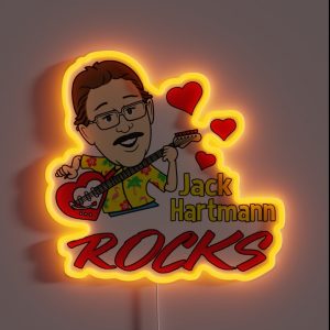 Official Jack Hartmann Rocks Short Sleeve Gift Halloween Day Thanksgiving Christmas Day RGB Neon Sign Official Jack Hartmann Rocks Short Sleeve Gift Halloween Day Thanksgiving Christmas Day RGB Neon Sign