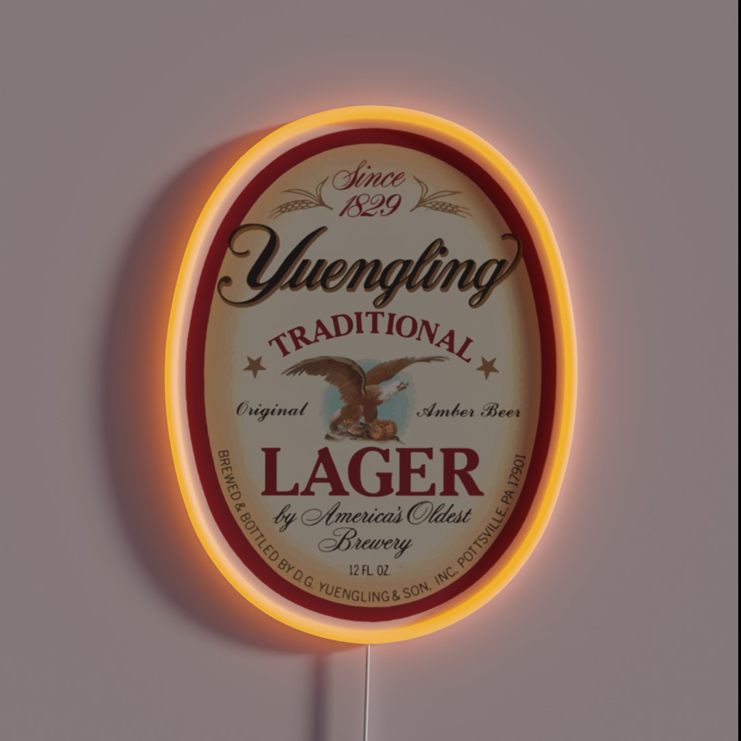Official Merchandise Yuengling Lager RGB Neon Sign Official Merchandise Yuengling Lager RGB Neon Sign