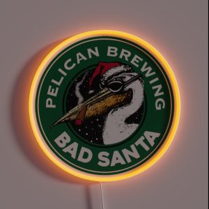 Official Pelican Bada Santa Merch RGB Neon Sign