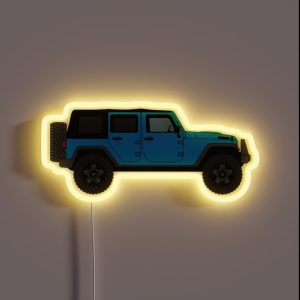 Offroad 4 Door Soft Top Right Side Blue RGB Neon Sign