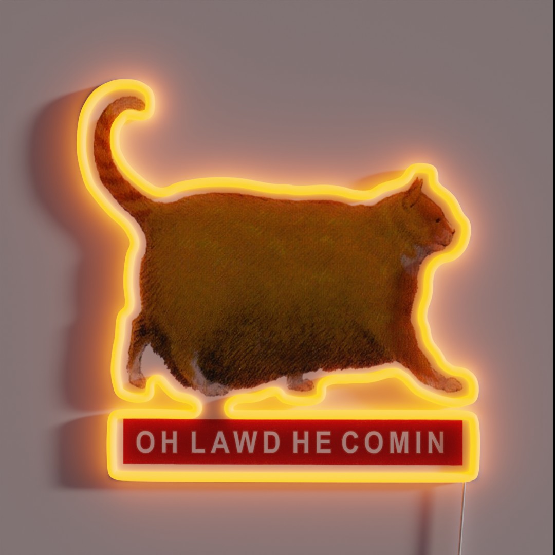 Oh Lawd He Comin Chonk Chart Meme RGB Neon Sign Oh Lawd He Comin Chonk Chart Meme RGB Neon Sign