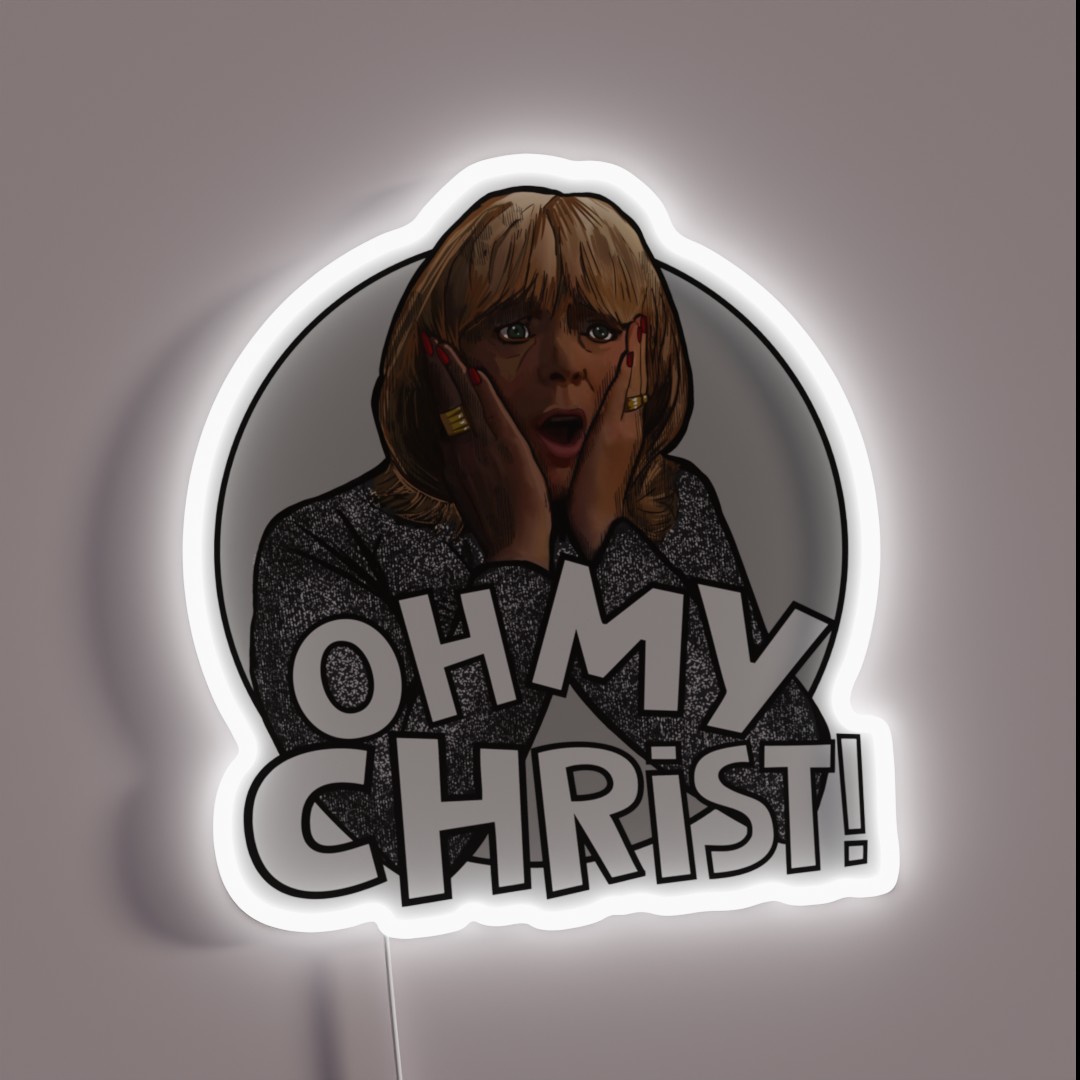Oh My Christ Pam Gavin And Stacey RGB Neon Sign Oh My Christ Pam Gavin And Stacey RGB Neon Sign
