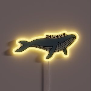 Oh Whale Whale Illustration 1 RGB Neon Sign