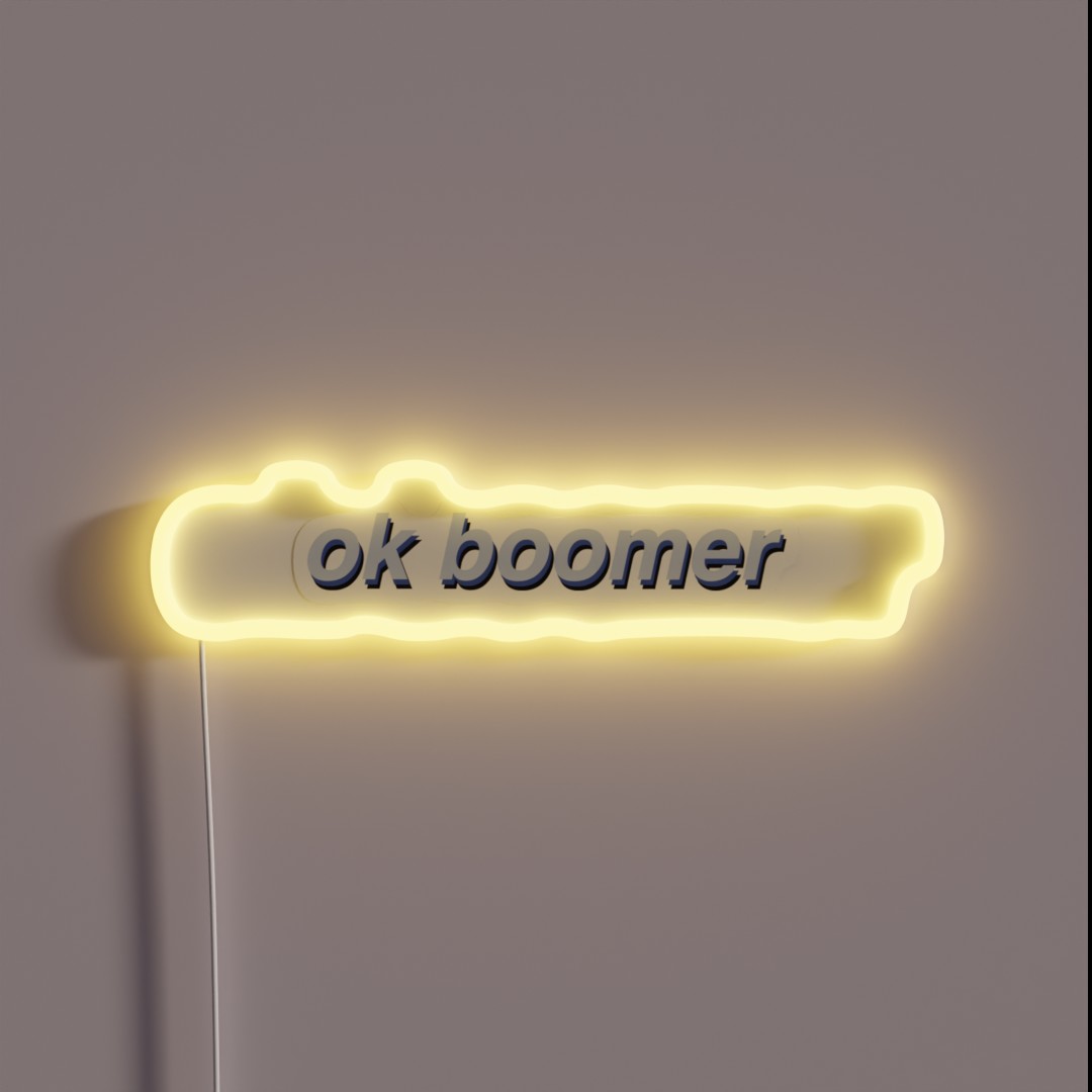 Ok Boomer RGB Neon Sign Ok Boomer RGB Neon Sign
