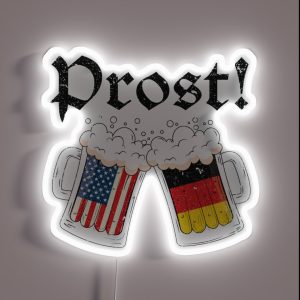 Oktoberfest 2022 American German Flag Beer Prost RGB Neon Sign