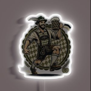 Oktoberfest Beer Man Graphic RGB Neon Sign
