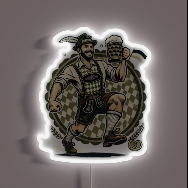 Oktoberfest Beer Man Graphic RGB Neon Sign