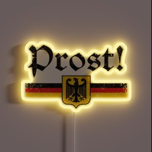 Oktoberfest German Eagle Coat Of Arms Prost RGB Neon Sign