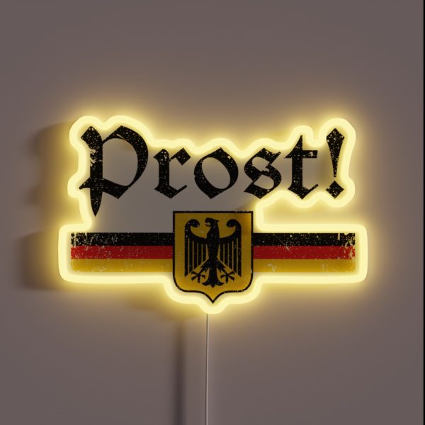 Oktoberfest German Eagle Coat Of Arms Prost RGB Neon Sign