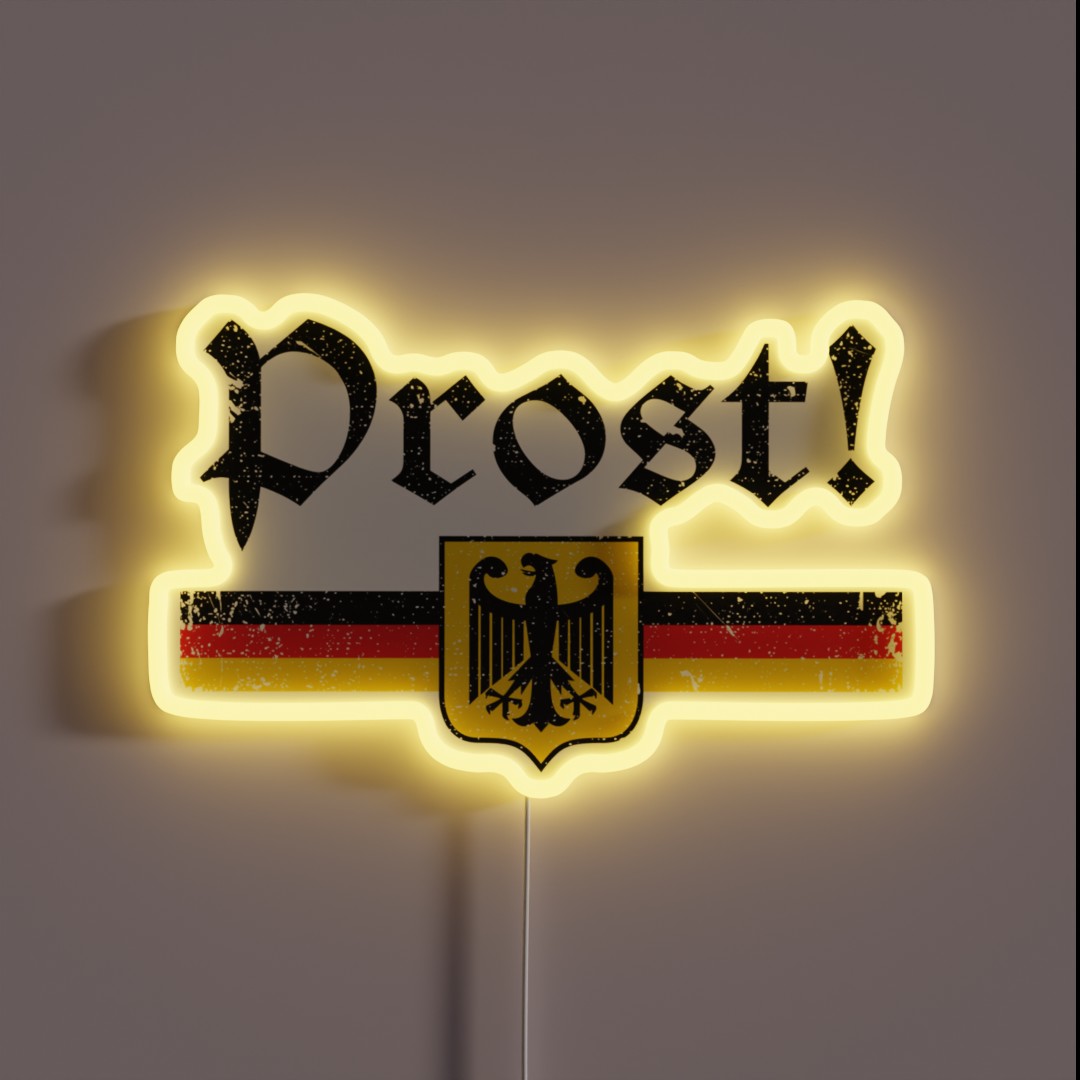 Oktoberfest German Eagle Coat Of Arms Prost RGB Neon Sign Oktoberfest German Eagle Coat Of Arms Prost RGB Neon Sign