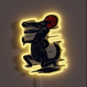 Old School Gator Football RGB Neon Sign Old School Gator Football RGB Neon Sign