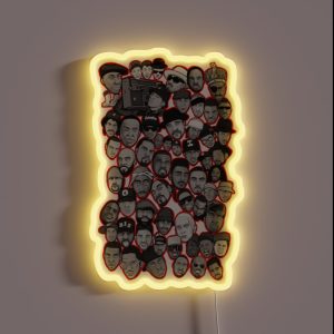 Old School Hip Hop Legends Collage Art RGB Neon Sign Old School Hip Hop Legends Collage Art RGB Neon Sign