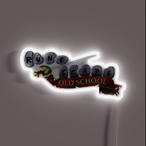 Old School Rune Scape Logo RGB Neon Sign Old School Rune Scape Logo RGB Neon Sign