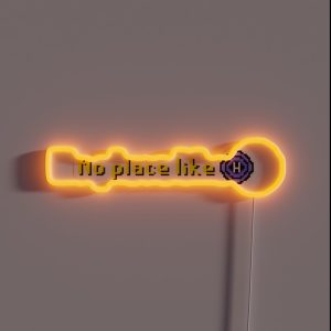 Old School Runescape No Place Like Home Classic Gaming Print RGB Neon Sign