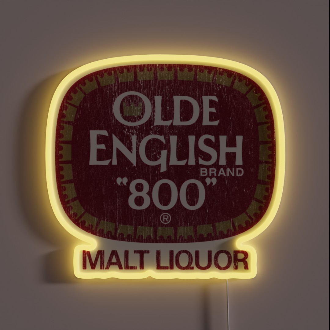 Olde English 40oz Malt Liquor RGB Neon Sign Olde English 40oz Malt Liquor RGB Neon Sign