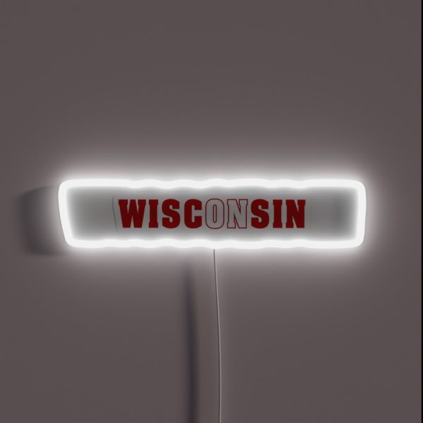 On Wisconsin RGB Neon Sign