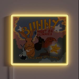 Once More With Bunnies RGB Neon Sign